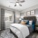 ceiling fan and light fixture in furnished bedroom