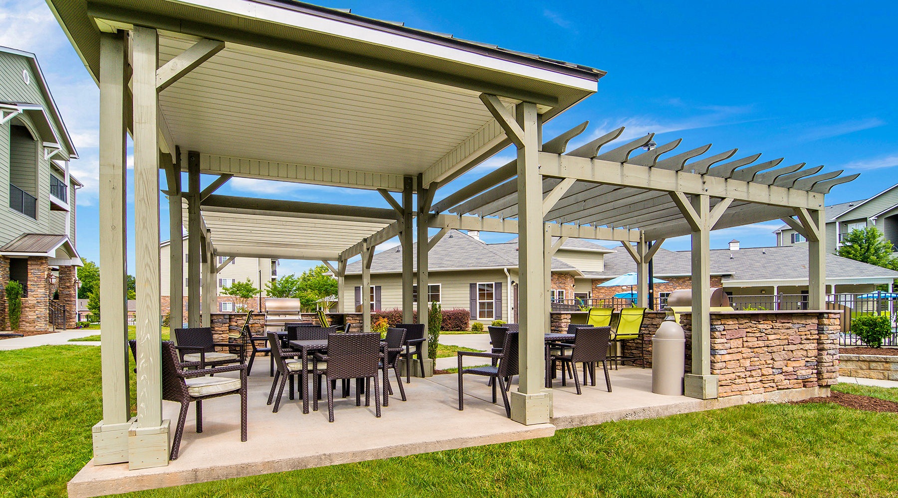 covered grilling station