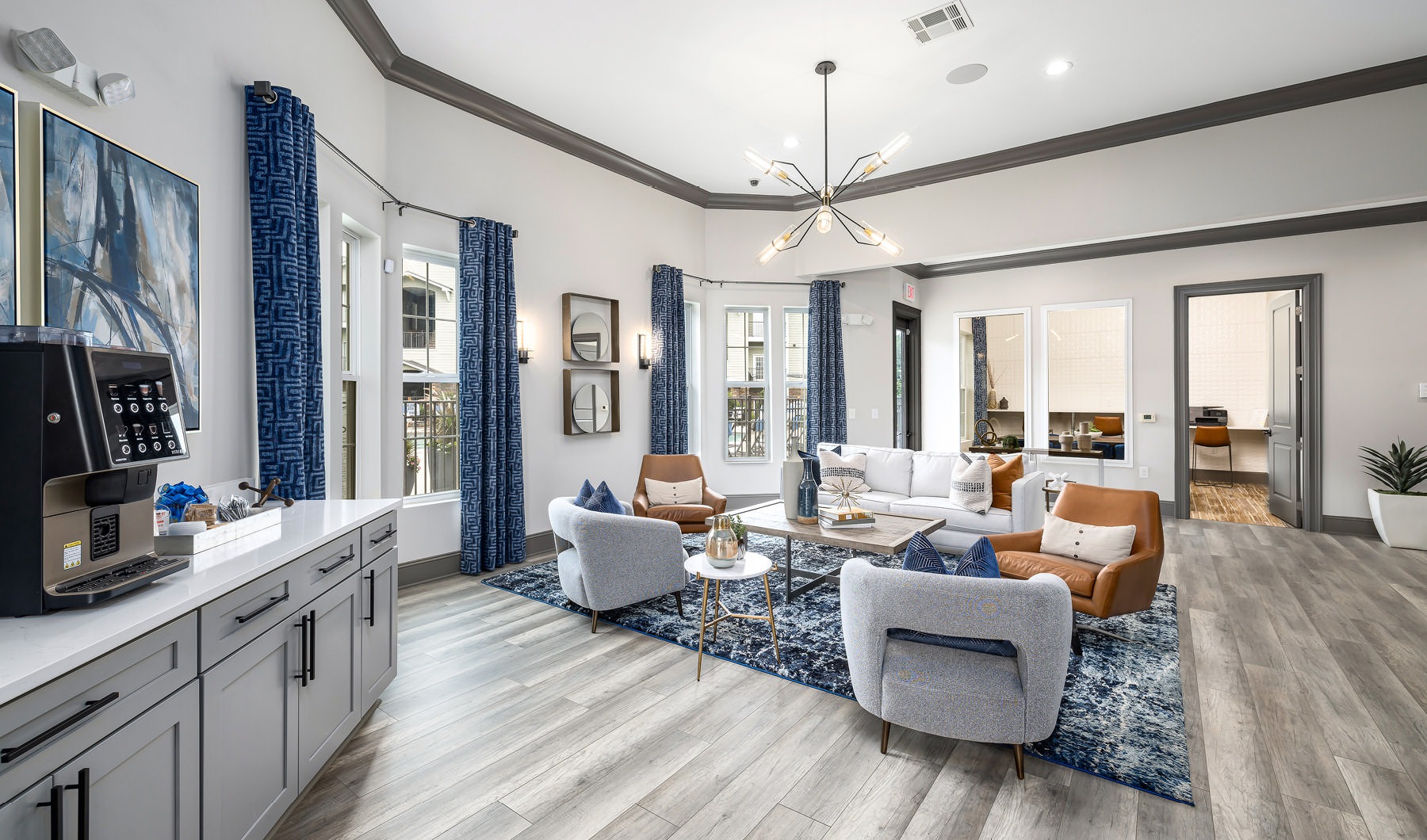 New Management. New Look spacious clubhouse with coffee station